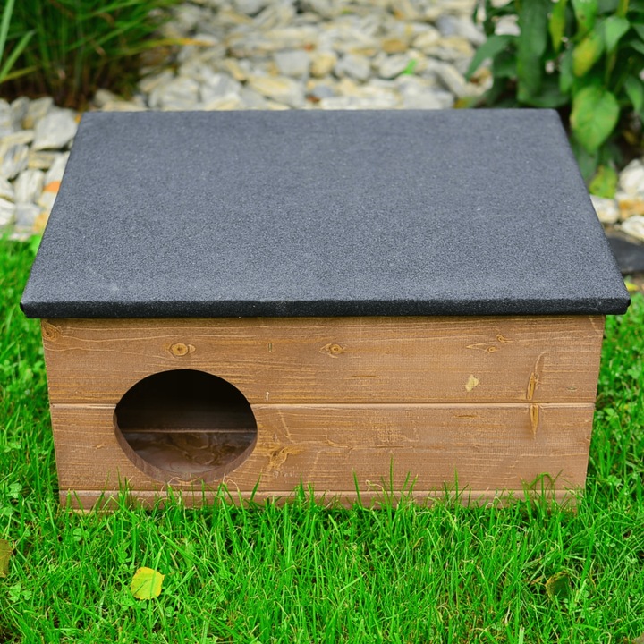 Drewniany Domek Dla Jeża Budka Legowisko Schronienie Dla Małych