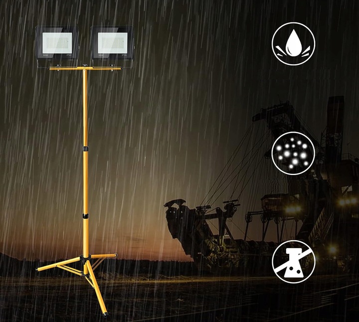 Statyw stojak na naświetlacz halogen LED podwójny