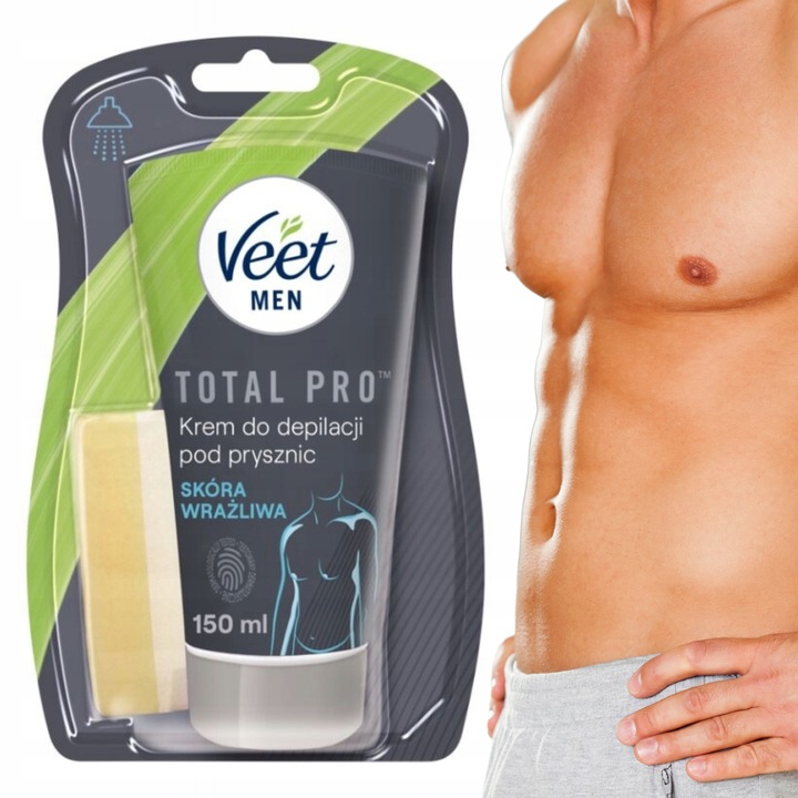 VEET men KREM do DEPILACJI dla MĘŻCZYZN pod PRYSZNIC skóra WRAŻLIWA 150 ml