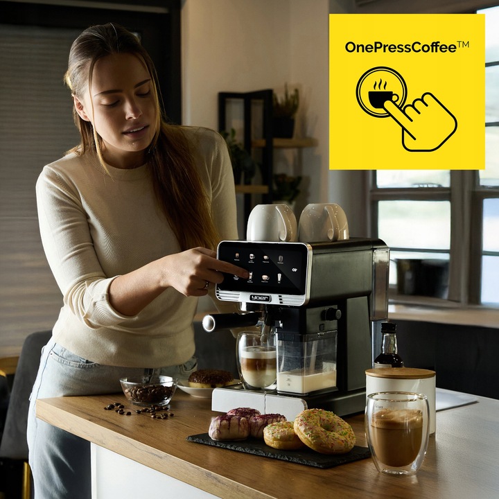 Ekspres do kawy ciśnieniowy Yoer +LED 20bar 1350W Automatyczny