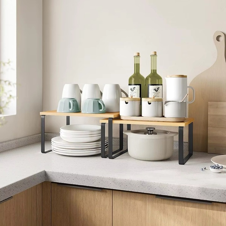 Zestaw 2 szt półek na przyprawy kubki talerze do kuchni łazienki na