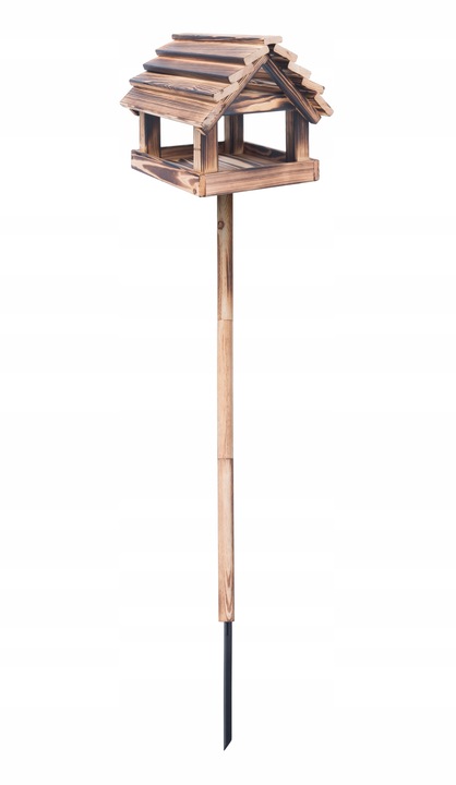 Karmnik Dla Ptaków Na Ziarno Duży Stojący Opalany Solidny + Słonecznik