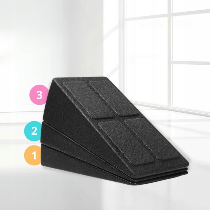 Bloczek pochylny squat wedge block 3 elementy do rozciągania przysiady nogi
