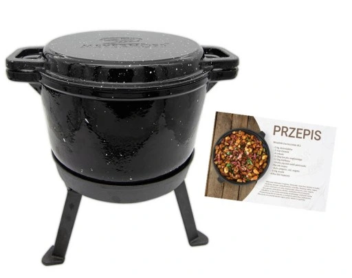 Kociołek żeliwny emaliowany MARMUREK 3w1 8 l