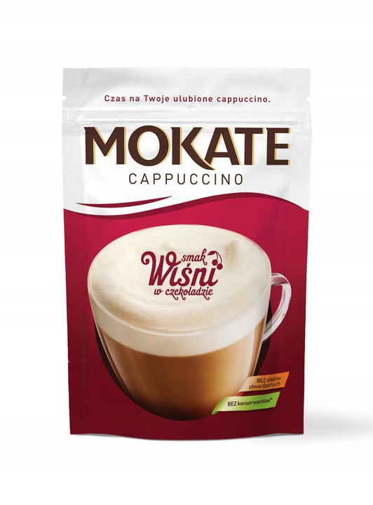 Napój Kawowy Kawa Cappuccino Wiśnia w Czekoladzie 110g Pianka Mokate x6