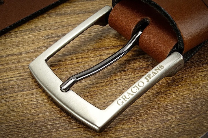 PASEK męski Gracio BRĄZ SZEROKI do spodni JEANS