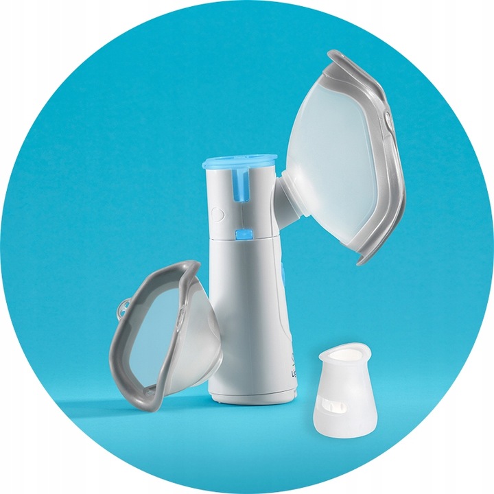 INHALATOR MEMBRANOWY SIATECZKOWY FLAEM LIGHTNEB PRZENOŚNY TRYB NOCNY CICHY