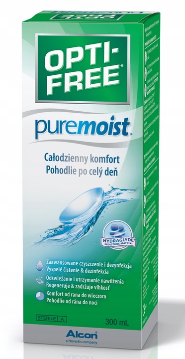 Zestaw płynów do soczewek Alcon Opti-Free PureMoist 2 x 300 ml.