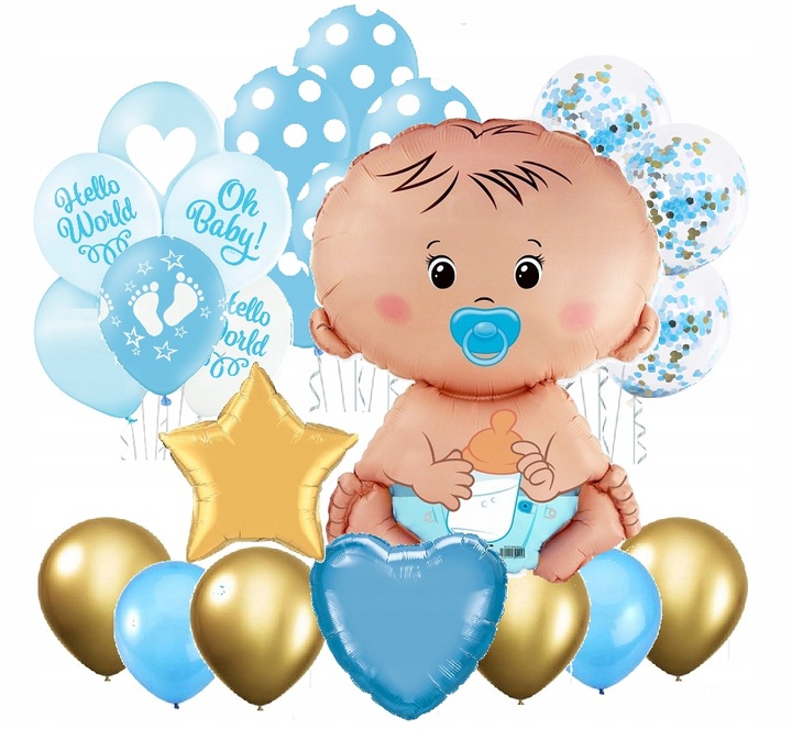 BALONY zestaw powitanie WITAJ W DOMU baner IMIĘ