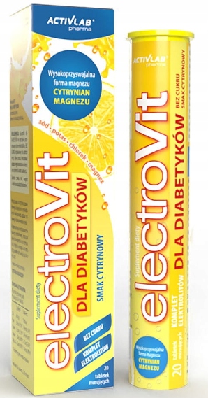 5x ELECTROVIT DLA DIABETYKÓW ELEKTROLITY BEZ CUKRU 100 tabletek musujących