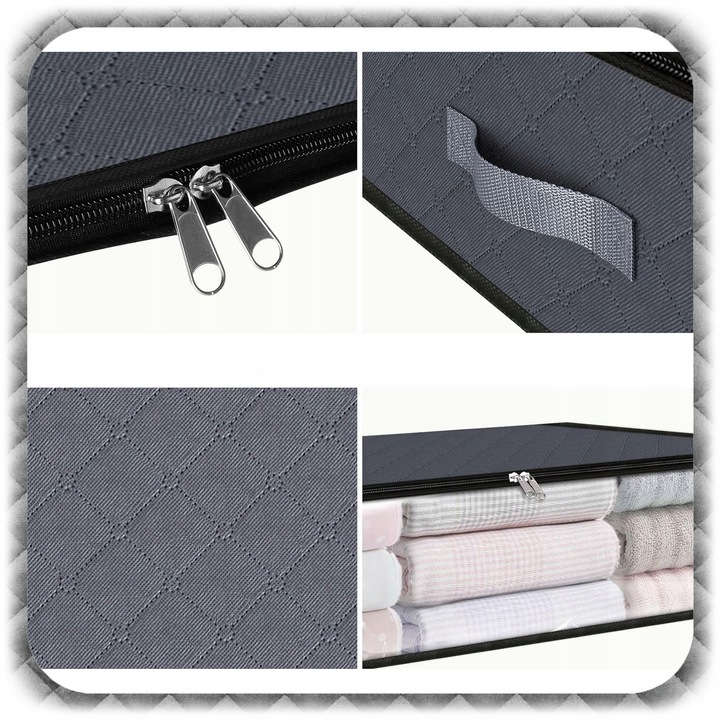 2x ORGANIZER NA POŚCIEL KOŁDRĘ POKROWIEC POJEMNIK Ubrania Pod Łóżko