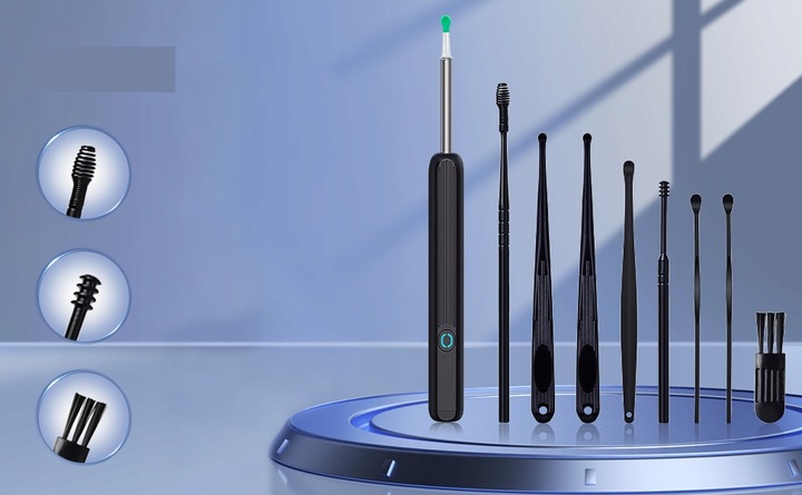 SMART OTOSKOP KAMERA CZYSZCZENIE USZU WOSK WIFI HD APLIKACJA ENDOSKOP