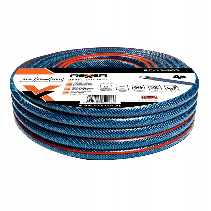 WĄŻ OGRODOWY 4-warstwowy 3/4 20m 24 BAR