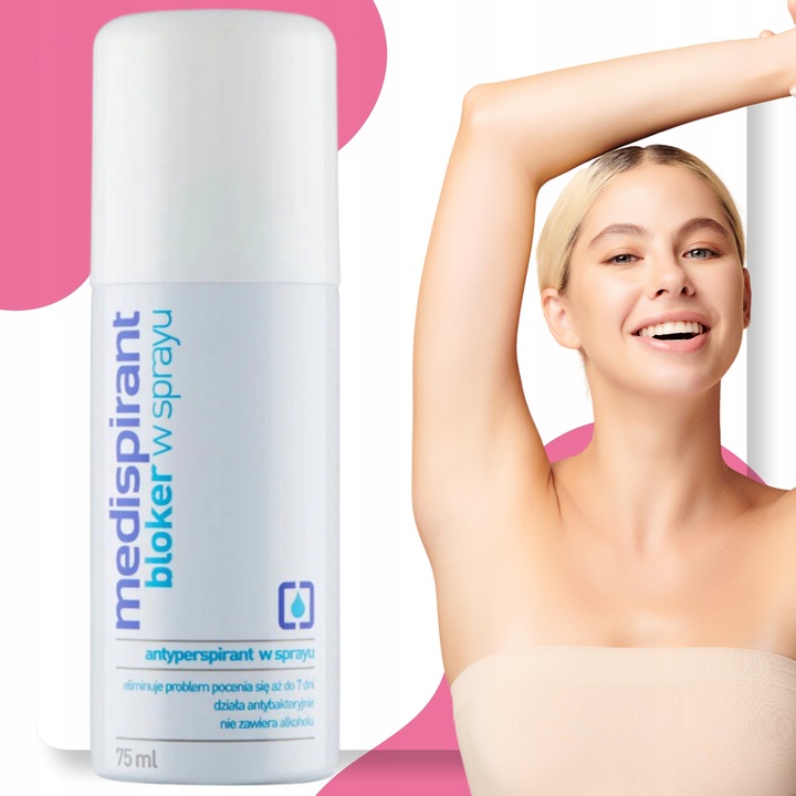 Antyperspirant spray 75 ml Medispirant bloker potu pod pachy