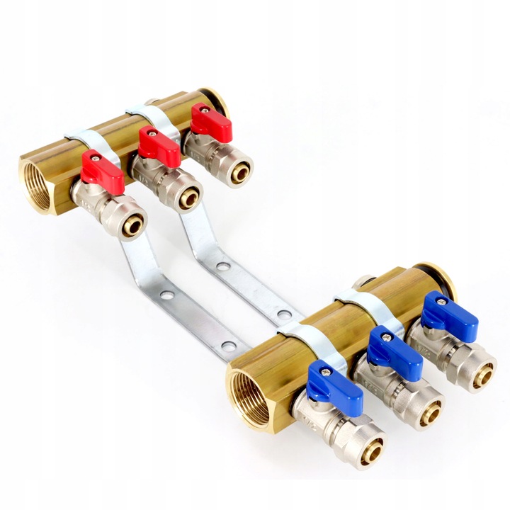 Rozdzielacz C.O. 3 obwodów zaworki PEX odpowietrzniki DO GRZEJNIKÓW