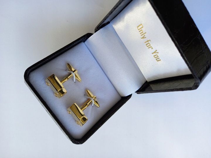 Pozłacane spinki do mankietów EXC Ciężarówka TIR dla Kierowcy Logistyka