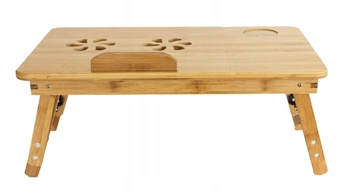 STOLIK pod LAPTOPA do ŁÓŻKA KOMPUTER PODSTAWKA PÓŁKA DREWNIANY REGULOWANY