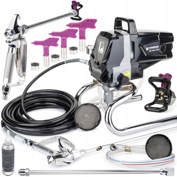 Agregat MALARSKI Pistolet Hydrodynamiczny 1200W Wąż 10M 1,5 L/min 220 BAR