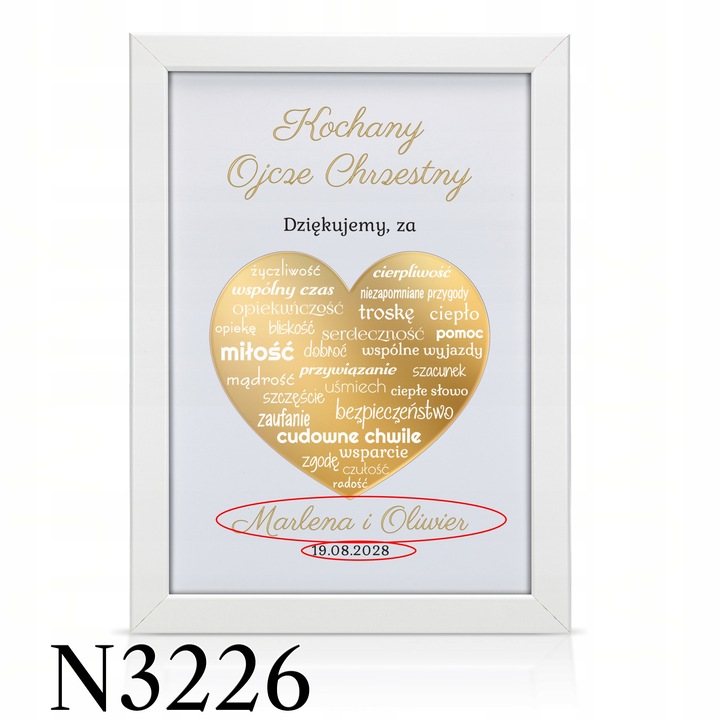 ŚLUBNE PODZIĘKOWANIA DLA RODZICÓW MAMY TATY OBRAZ RAMKA PLAKAT ŚLUB 3D