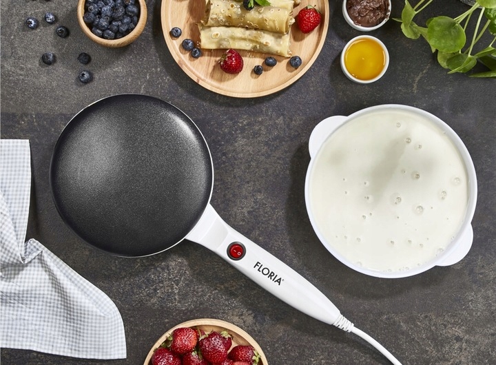 NALEŚNIKARKA ELEKTRYCZNA FLORIA BIAŁA 20CM 700W