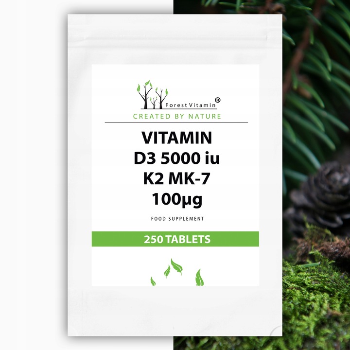 WITAMINA D3 5000 iu K2 MK-7 100 mcg 250 tab