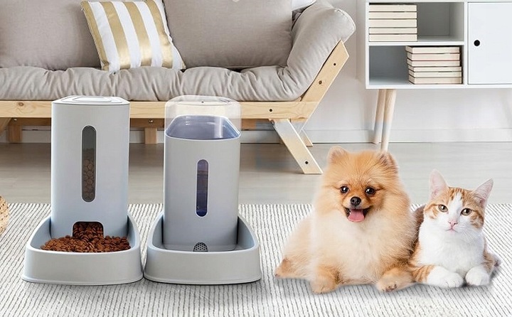 Zestaw automatycznych podajników Karmy i wody dla Psa kota 3,8l x 2szt