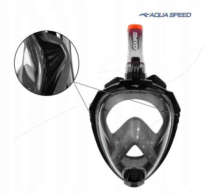 Maska pełnotwarzowa do nurkowania snorkelingu AQUA SPEED Drift L/XL
