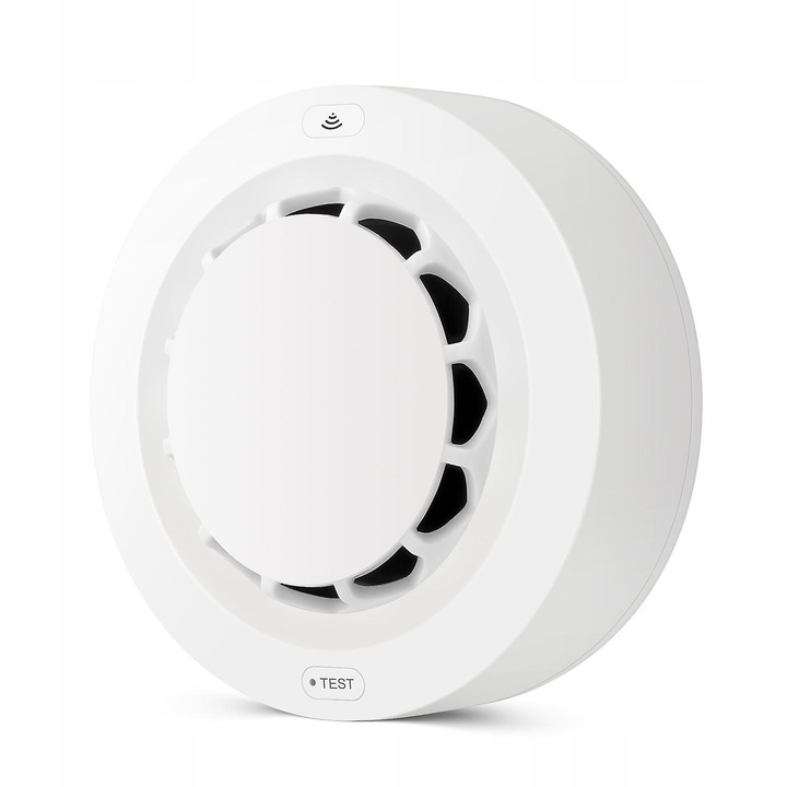 CZUJNIK DYMU OGNIA WIFI ALARM CZUJKA TUYA SMART Z SYRENĄ NA BATEIRE