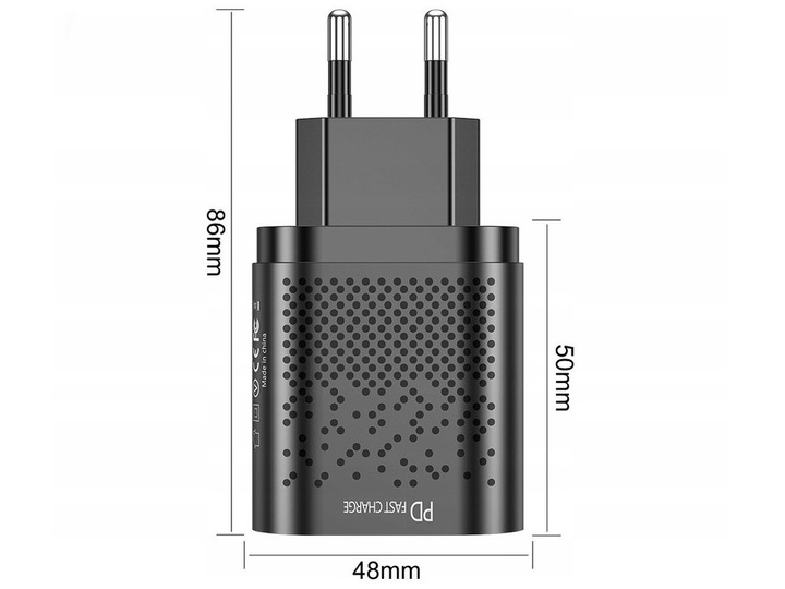 SZYBKA ŁADOWARKA QC USB QUICK CHARGE 3.0 USB-C PD 20W MOCNA TYP C ZASILACZ