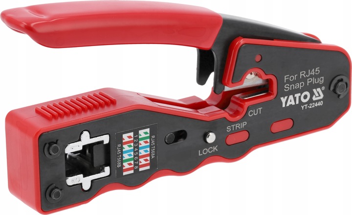 YATO SZCZYPCE 135MM DO ZACISKANIA WTYKÓW PRZELOTOWYCH WTYCZEK RJ45