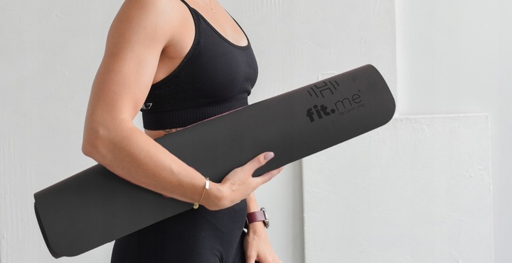 MATA PREMIUM DO JOGI ĆWICZEŃ CIĘŻKA KAUCZUK PU WZÓR KSIĘŻYCA ANTYPOŚLIZGOWA