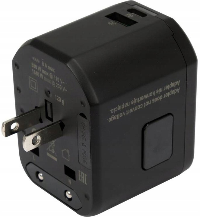 Adapter podróżny USA UK EU z szybką ładowarką YATO YT-81300 USB USB-C