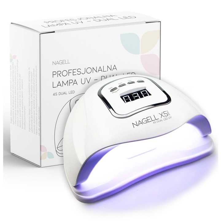 LAMPA DO PAZNOKCI UV DUAL LED SUN X5 MAX 150W MOCNA DO HYBRYD ŻELI