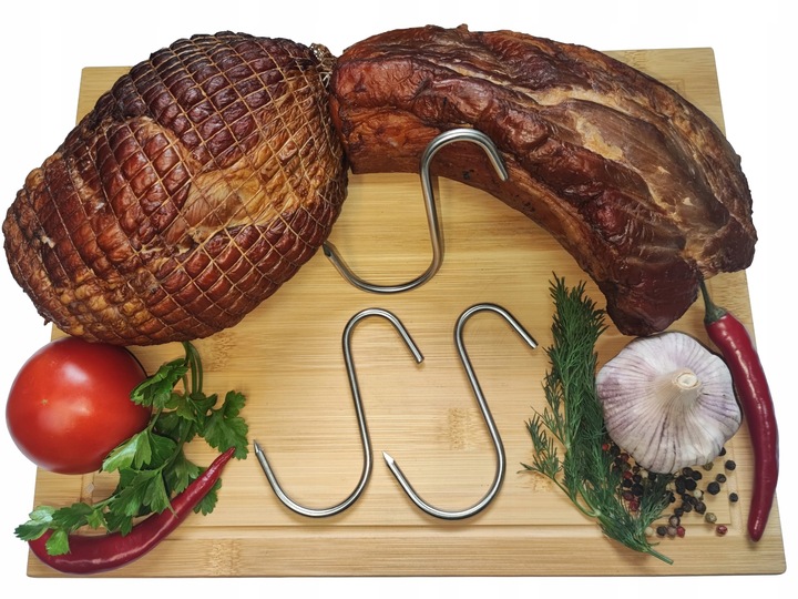 Hak haczyk wędzarniczy do wędzenia wędlin gruby 5mm S-100 10 sztuk ZUT