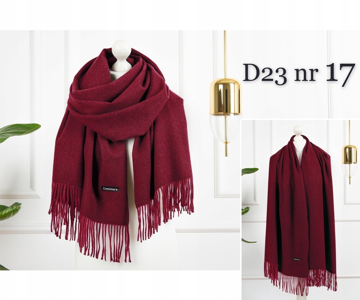 CIEPŁY SZAL KLASYCZNY SZALIK DAMSKI ELEGANCKI MODNY BRĄZOWY KOLORY