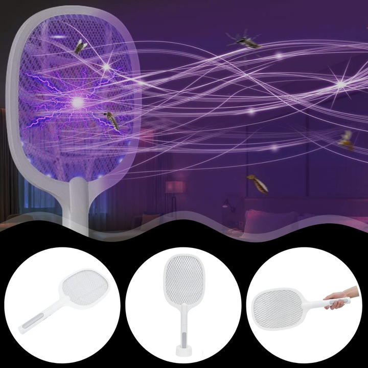 ELEKTRYCZNA PALETKA DO ŁAPANIA MUCH ŁAPKA PACKA NA MUCHY KOMARY ĆMY