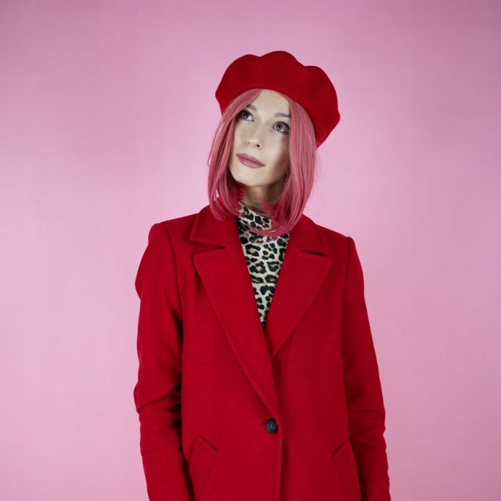 Beret damski wełniany Classic -klasyczny francuski antenka Czarny