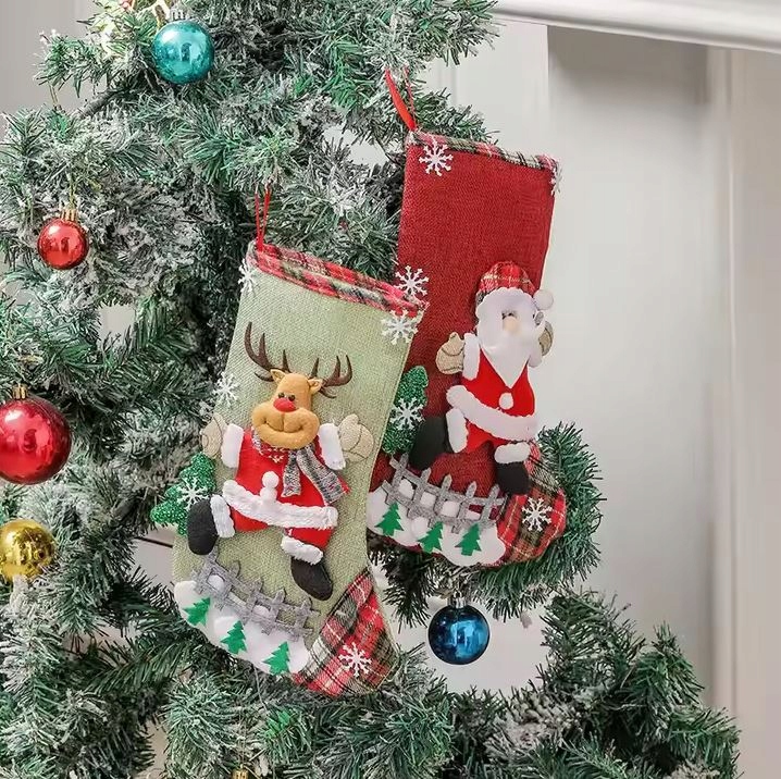 4X SKARPETA ŚWIĄTECZNA NA PREZENT Duża Ozdobna NA KOMINEK Okno Dekoracyjna