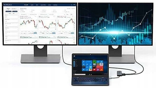 Mocna Stacja dokująca na dwa monitory z HDMI i USB-C 3.0 do podłączenia