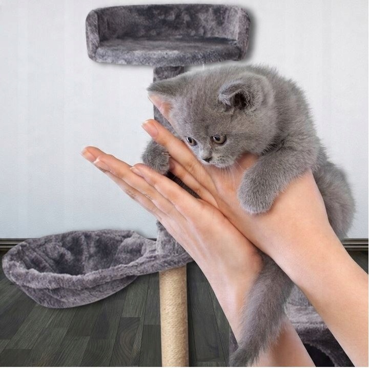 Drapak Dla Kota Duży Wysoki Wieża Legowisko Domek Budka Zabawka Sznurek