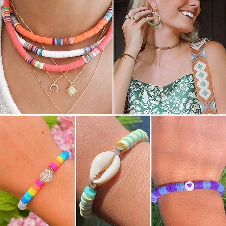 ZESTAW KORALIKÓW DO ROBIENIA BRANSOLETEK BIŻUTERII CHARMSY SERDUSZKA LITERY