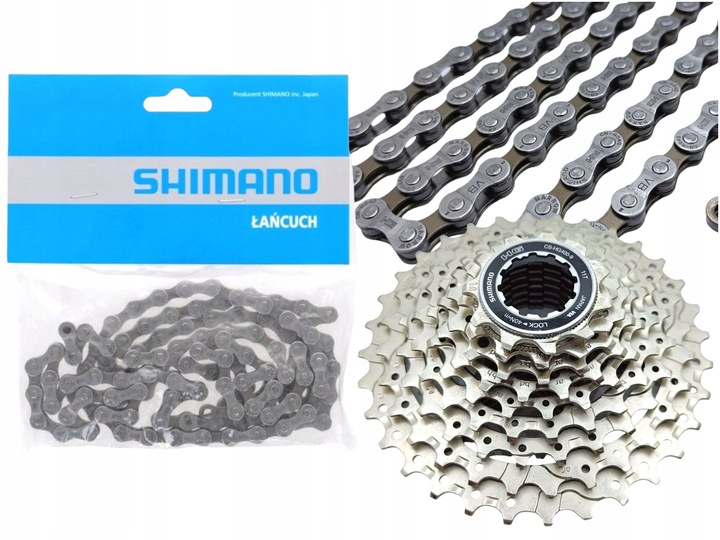 Kaseta 9 rzędowa CS-HG400 11-32T + Łańcuch CN-HG53 zestaw Shimano