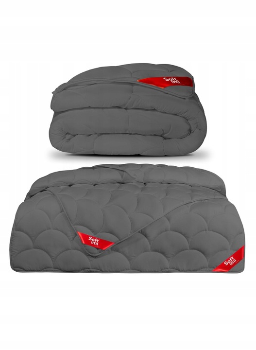 KOŁDRA CAŁOROCZNA ANTYALERGICZNA 140X200 SZARA Z POLSKI CIEPŁA 4 PORY ROKU