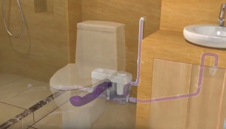 POMPA WC ROZDRABNIACZ MŁYNEK PRZEPOMPOWNIA DO WC