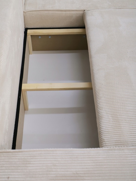 Narożnik Rozkładany BERGAMO Sztruks Rogówka z Funkcją Spania Pościel