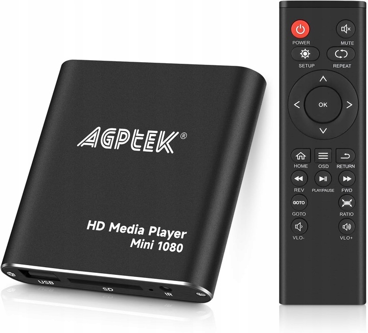 AGPtEK Odtwarzacz multimedialny HDMI, Mini 1080p Full-HD Ultra HDMI Cyfrowy
