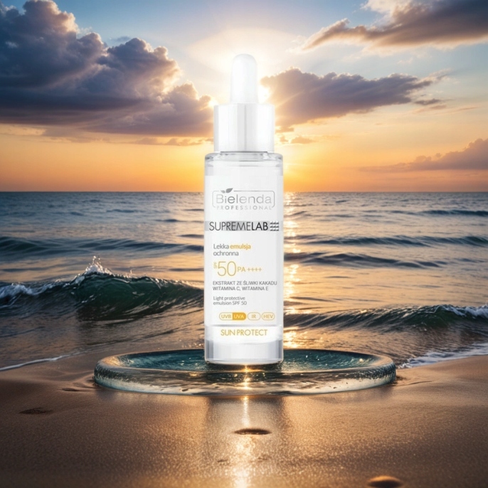 BIELENDA SUPREMELAB EMULSJA OPALANIA OCHRONNA SPF50 PA ++++ UVA UVB IR HEV