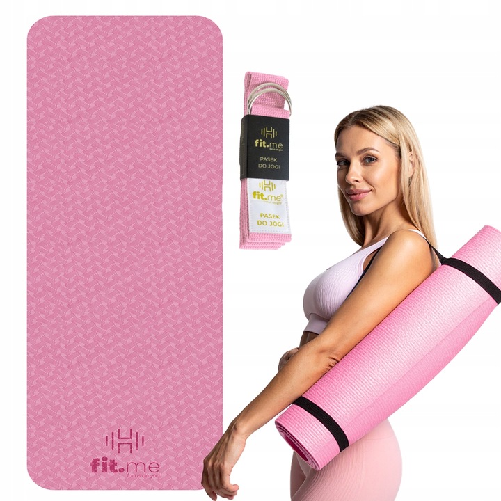 MATA DO ĆWICZEŃ JOGI PILATESU GIMNASTYCZNA TPE ANTYPOŚLIZGOWA Z UCHWYTEM