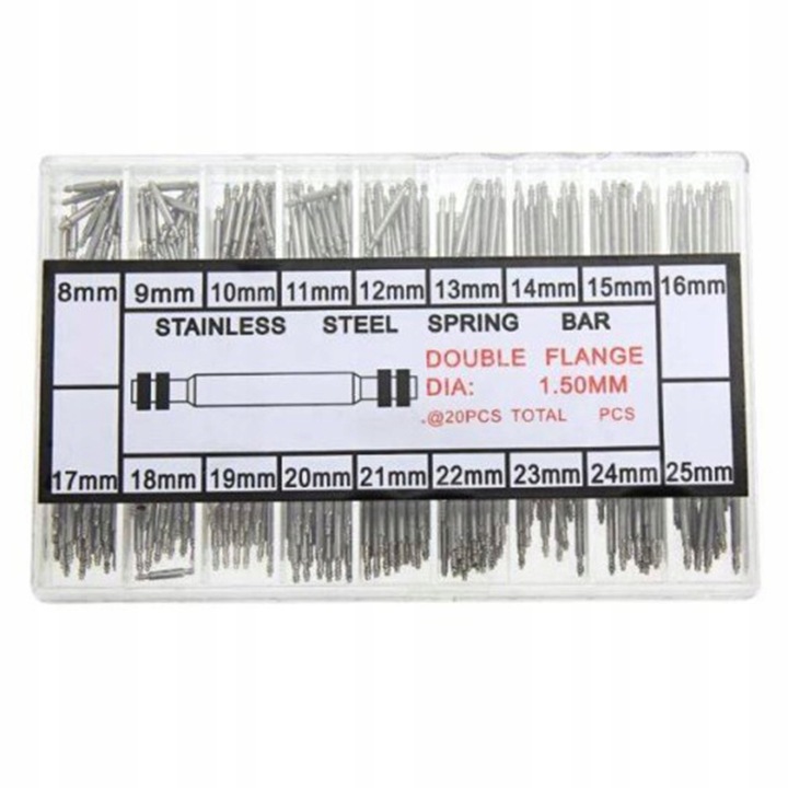 Teleskopy do paska Zestaw naprawczy paska do zegarków 8-25mm 360szt