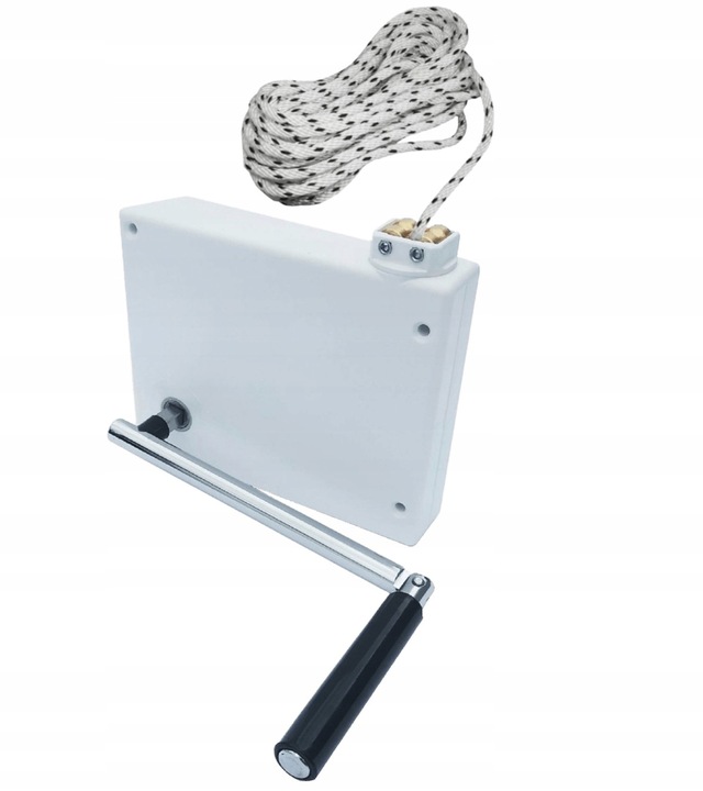 ZWIJACZ KORBOWY NA LINKĘ Z KORBĄ SELVE + LINKA 7MB BIAŁY do rolet zewn